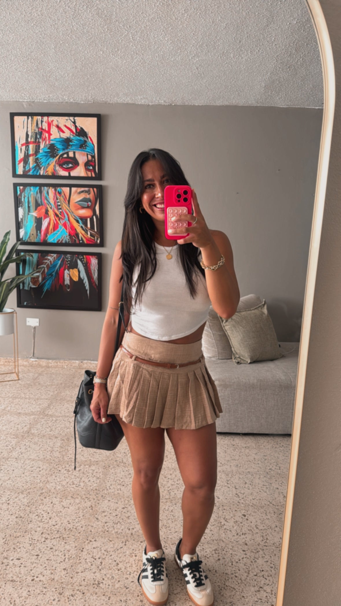 Pleated Mini Skort