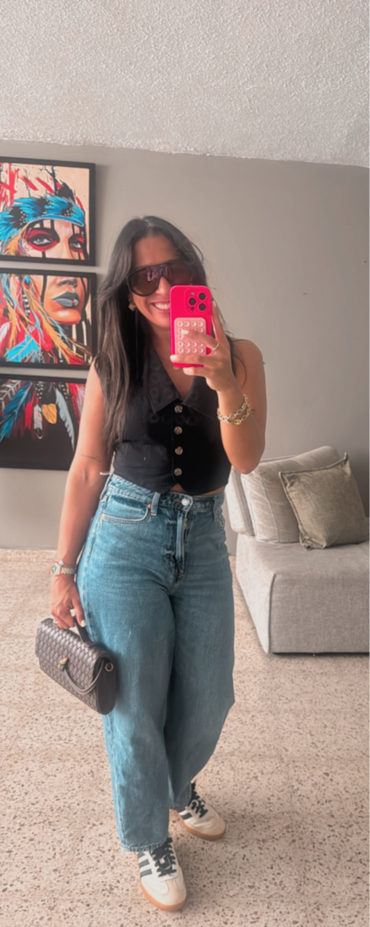 Black Halter Vest