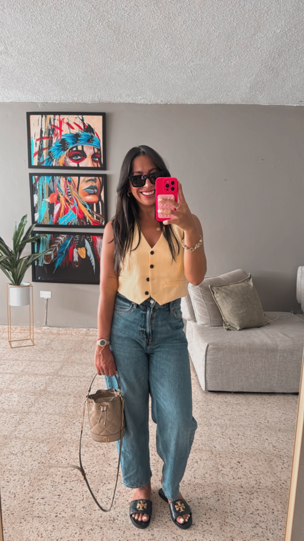 Light Yellow Tailored Vest
