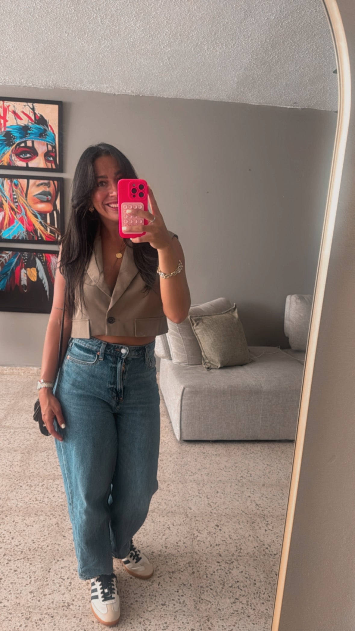 Taupe Shoulder Vest